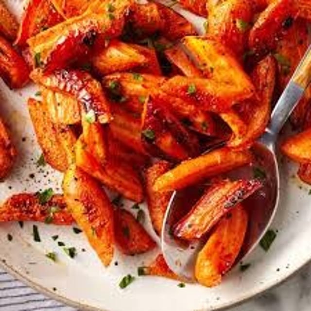 Oven Roasted Carrots.