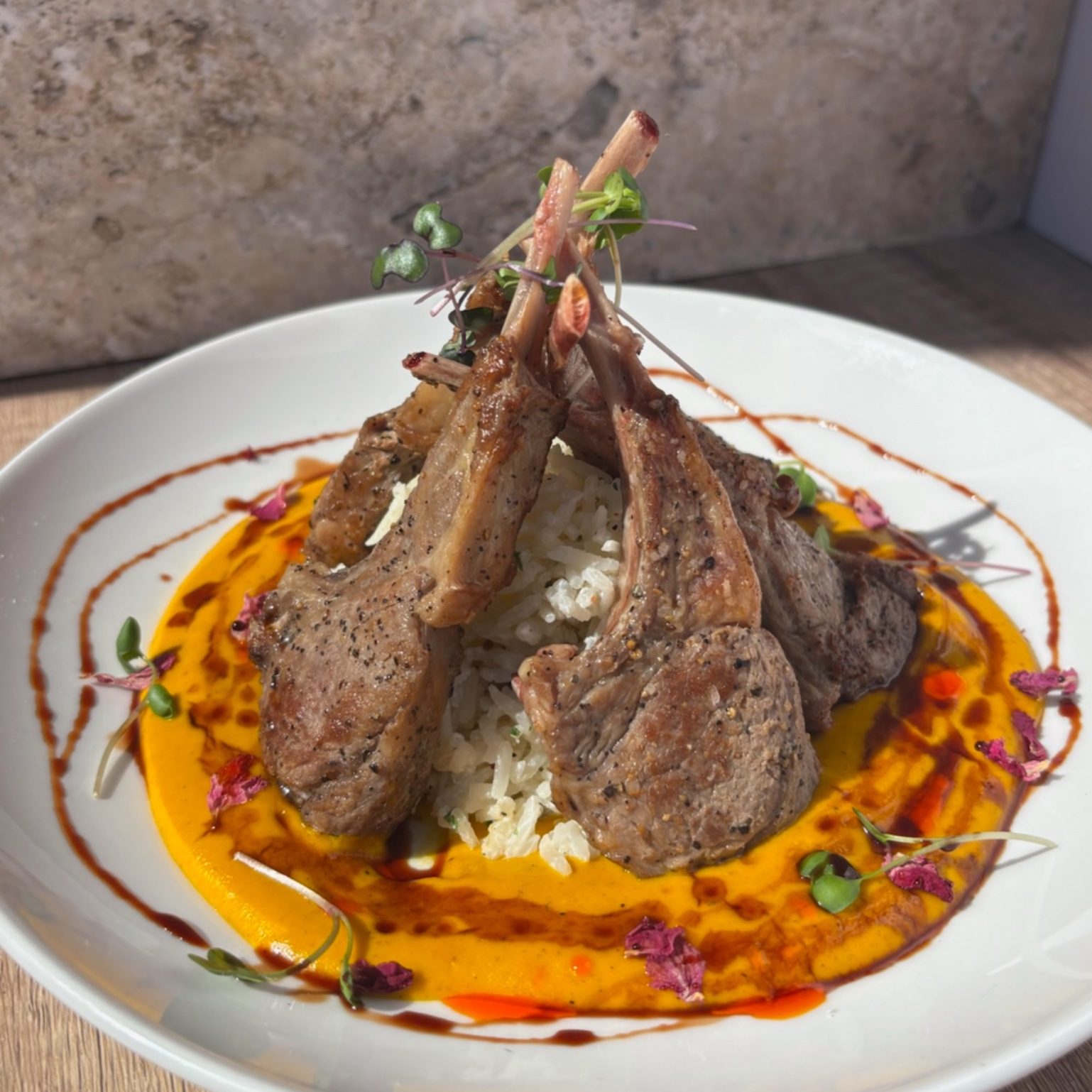 Grilled Lamb Lollipops.